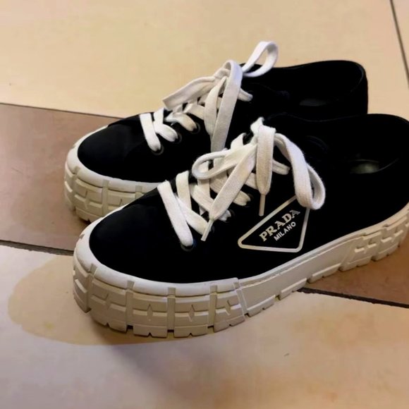 Prada Double Wheel nylon gabardine sneakers - Picture 1 of 3